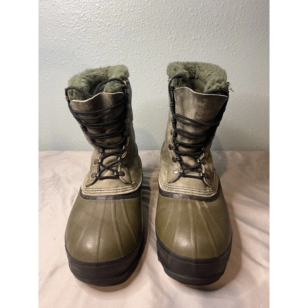 Sorel Kaufman Leather Lace Up Snow Boots With Liner Made In Canada Men’s Size 8